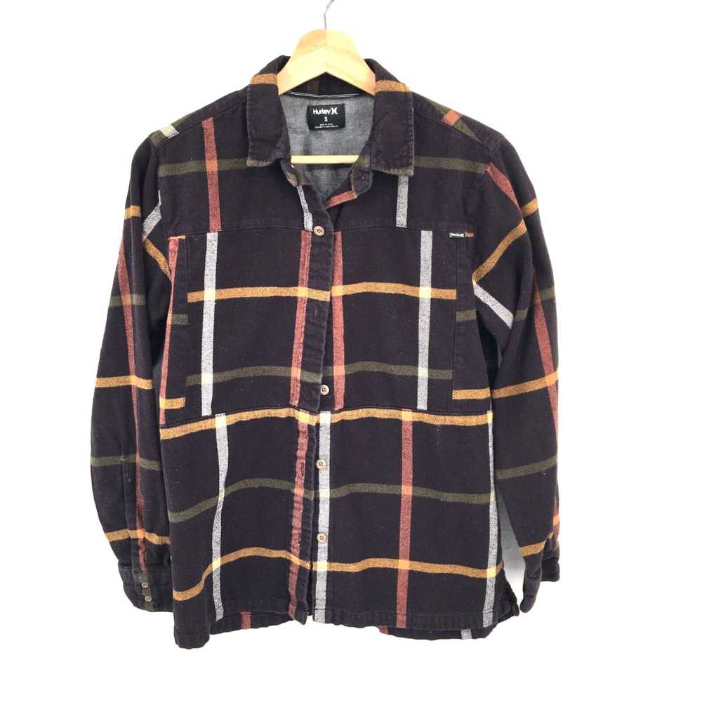 Hurley Hurley plaid flannel button front shirt pu… - image 2