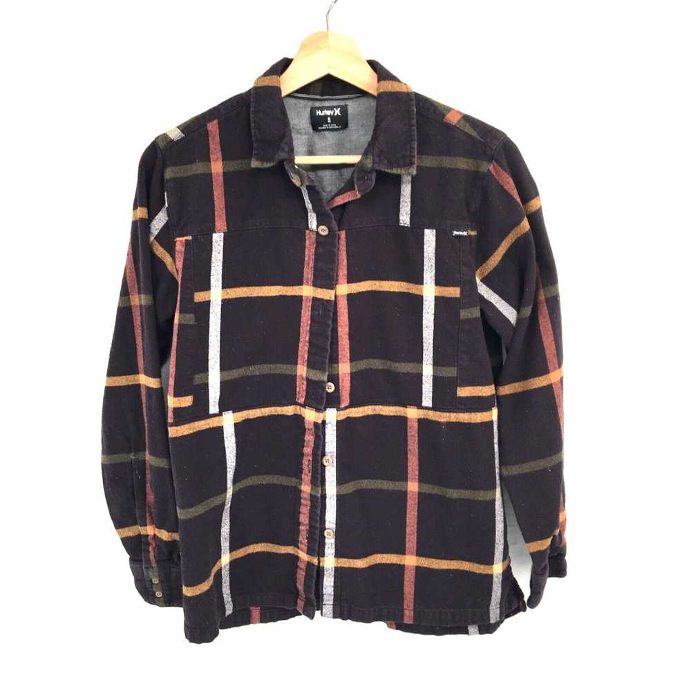 Hurley Hurley plaid flannel button front shirt pu… - image 3