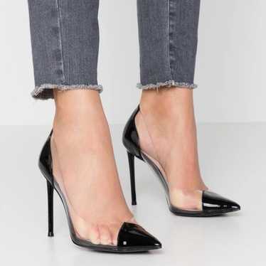 Steve Madden Black Mystical Mid Heel Lucite Pumps - image 1