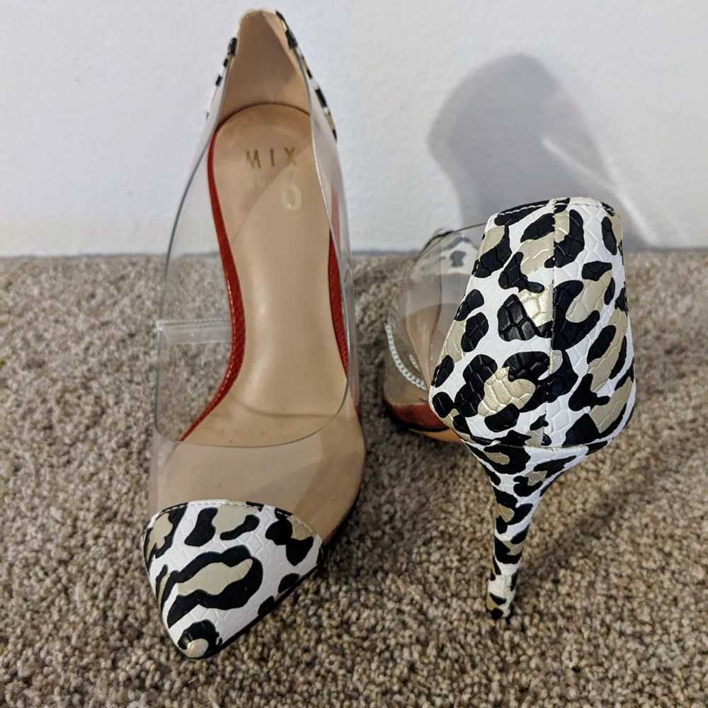 Clear Cheetah Print Heels Size 7 Mix No. 6 Brand - image 4