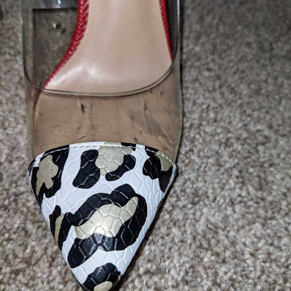 Clear Cheetah Print Heels Size 7 Mix No. 6 Brand - image 5