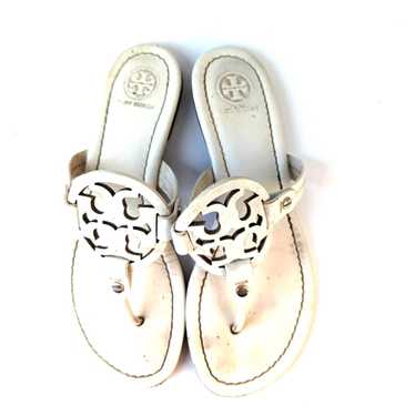 Tory Burch Tory Burch Miller White Sandals - 7.5 - image 1