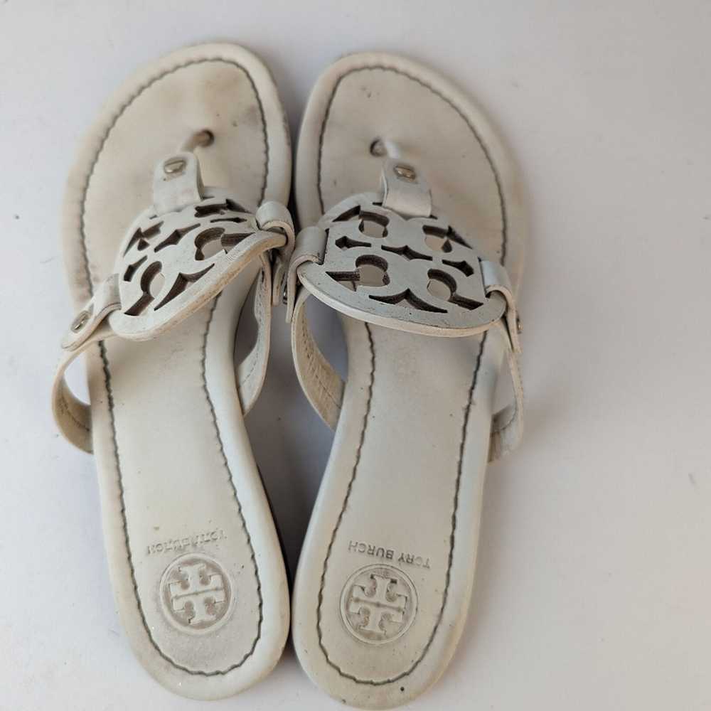 Tory Burch Tory Burch Miller White Sandals - 7.5 - image 6