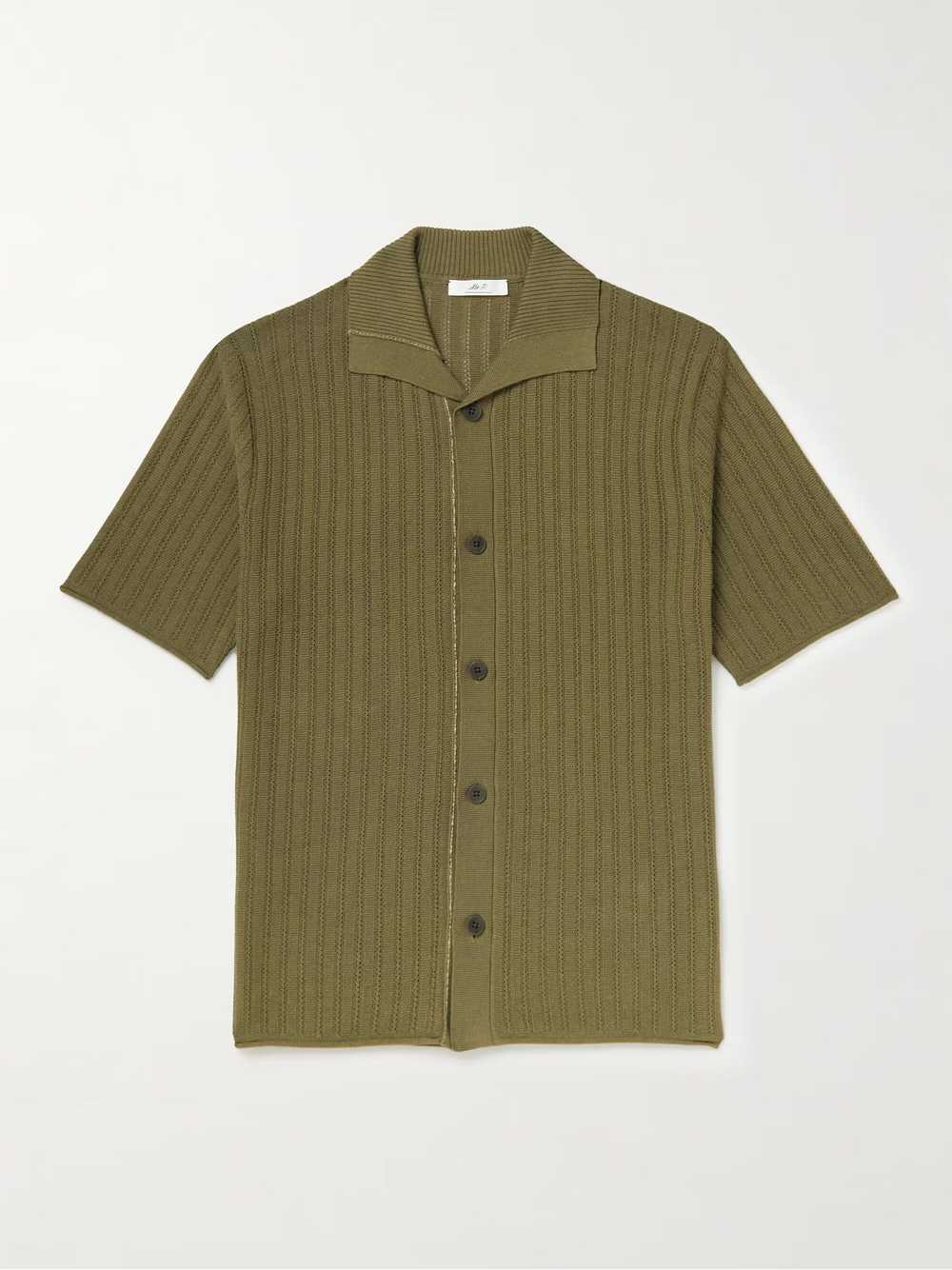 Mr. P. Open-Knit Cotton and Lyocell-Blend Shirt - image 1