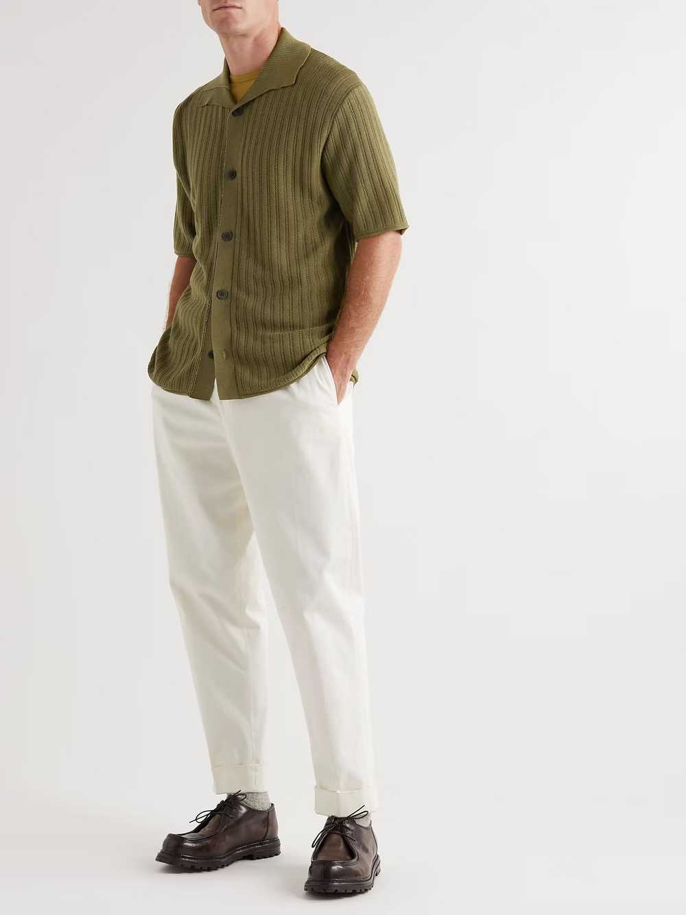 Mr. P. Open-Knit Cotton and Lyocell-Blend Shirt - image 2