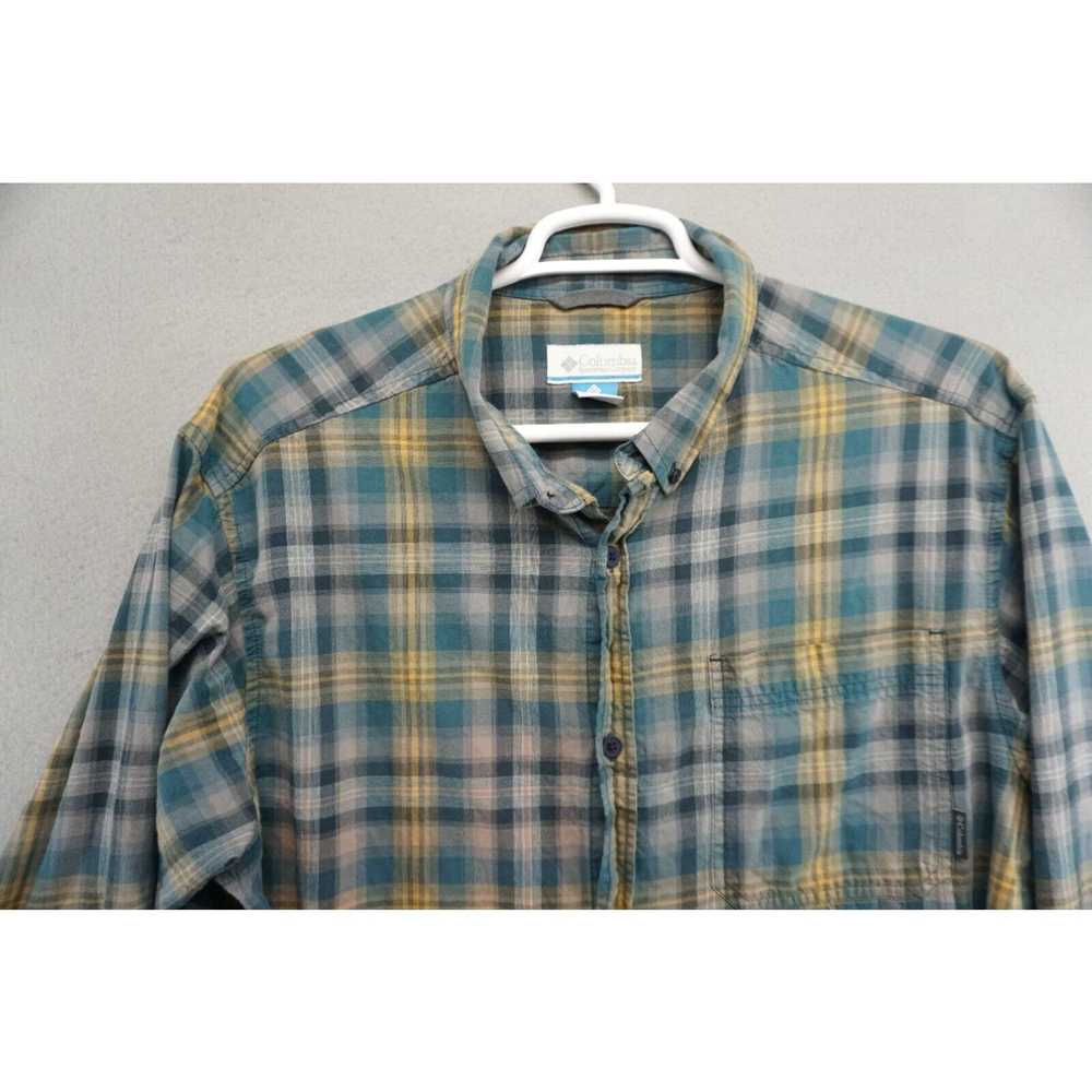 Vintage Columbia Shirt Mens XL Plaid Button Down … - image 1