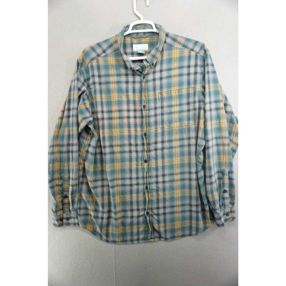 Vintage Columbia Shirt Mens XL Plaid Button Down … - image 2