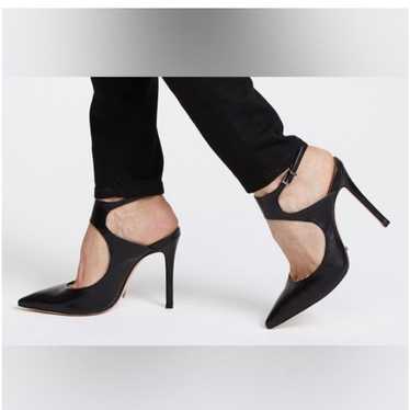 Schultz Lucinda Black Ankle Strap Pointed Toe Hee… - image 1