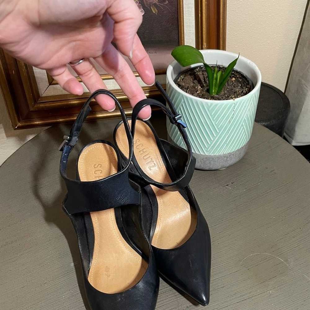 Schultz Lucinda Black Ankle Strap Pointed Toe Hee… - image 4