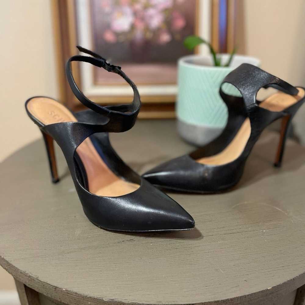 Schultz Lucinda Black Ankle Strap Pointed Toe Hee… - image 9