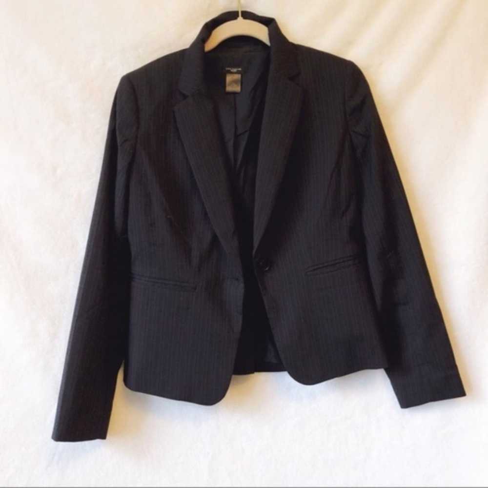 Ann Taylor Ann Taylor Striped Black Suit Blazer - image 6