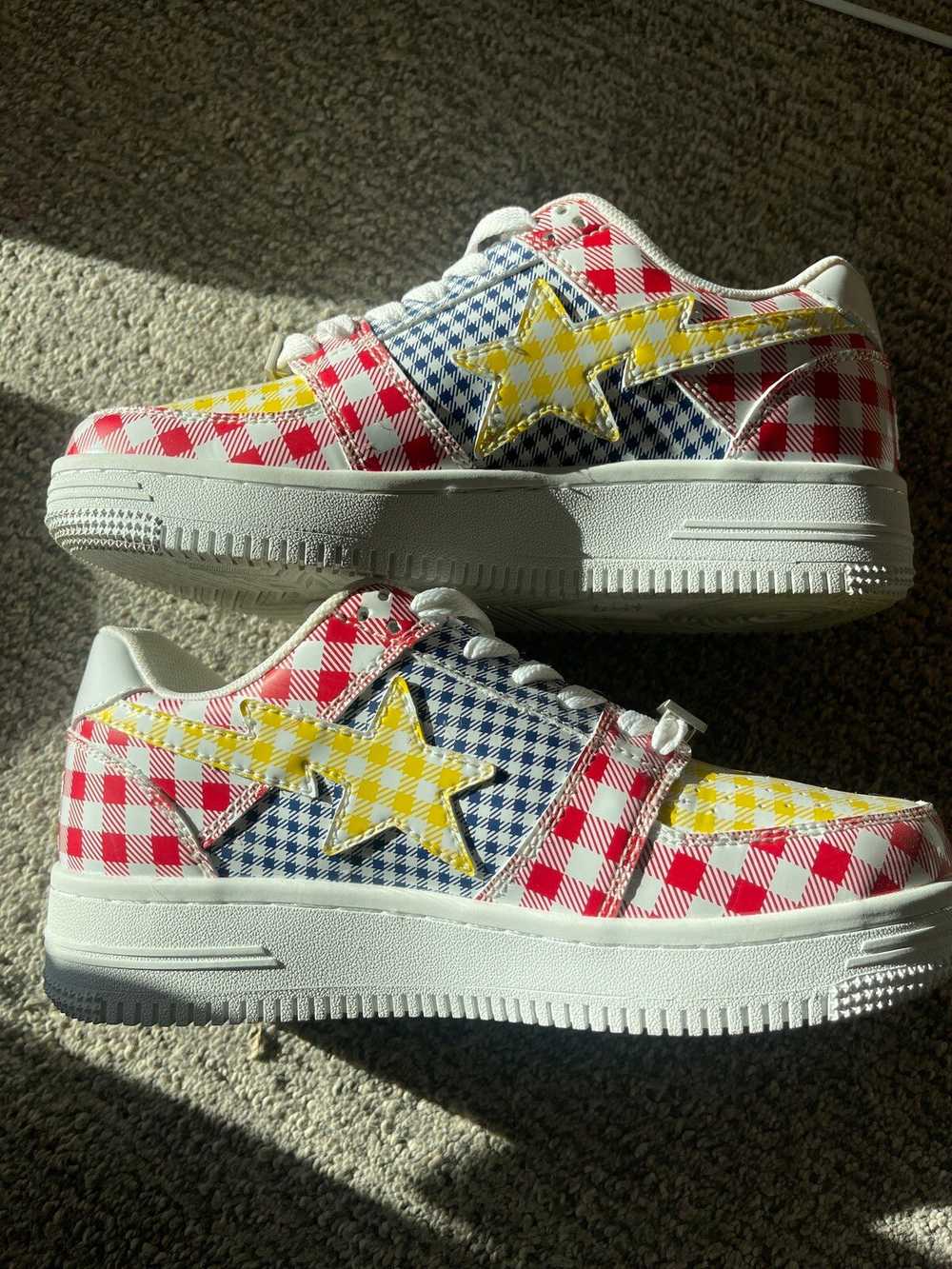 Bape Gingham Bapesta - image 2