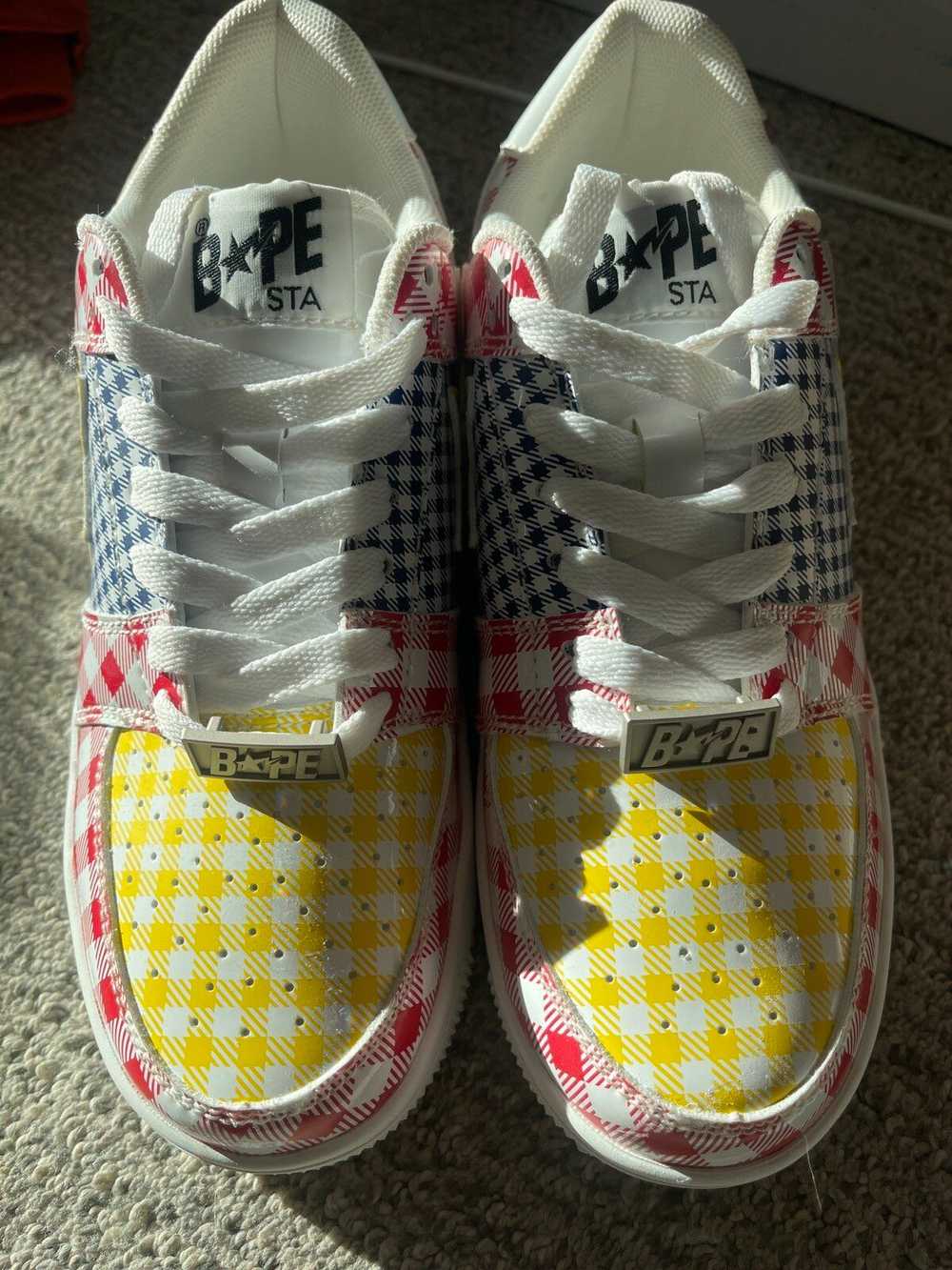 Bape Gingham Bapesta - image 3