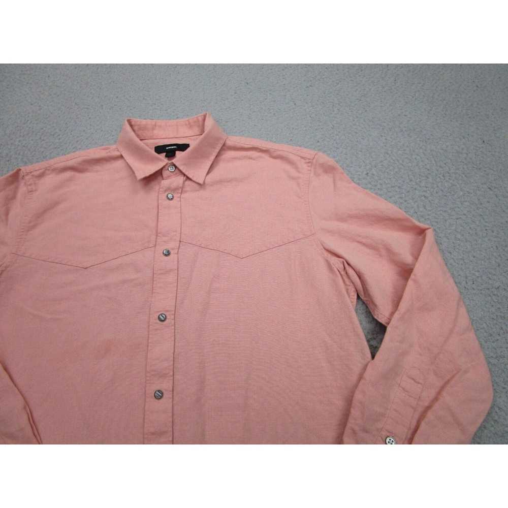 Diesel Diesel Shirt mens S Pink Linen Blend Pearl… - image 2