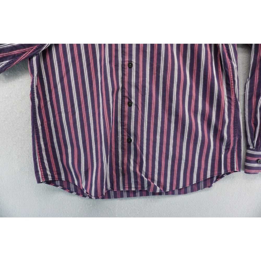 Express Express 1MX Shirt Mens L Purple Striped M… - image 3