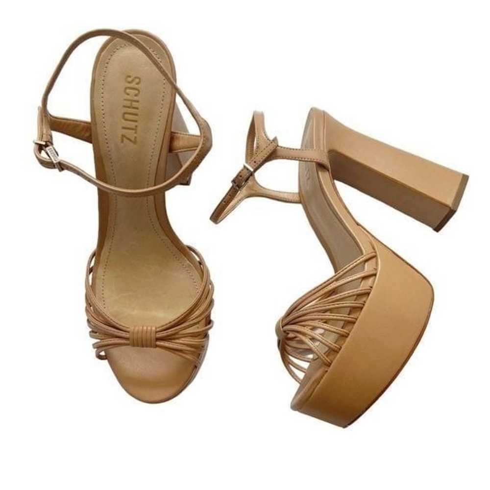 NEW Schutz Yanna Nappa Leather Platform Sandals s… - image 2