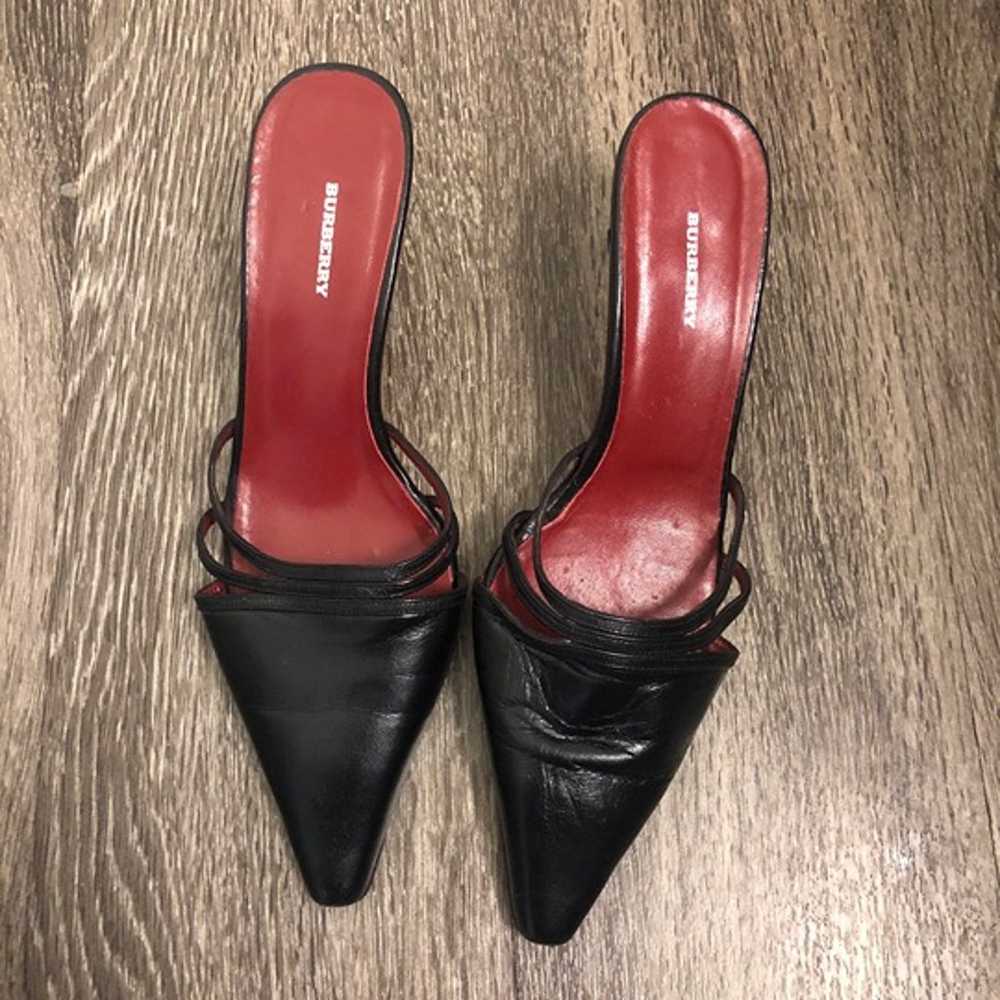 Burberry 90s Vtg Pointy Toe Kitten Heels - image 1