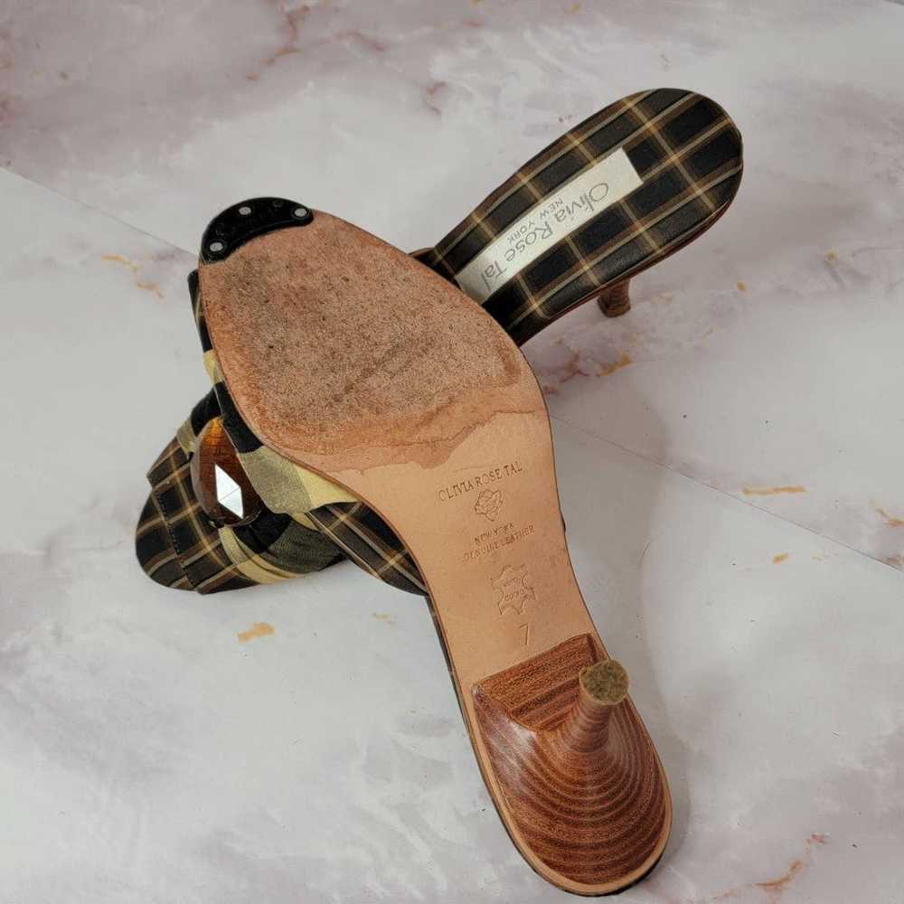 Olivia Rose Tal New York Plaid Slip On Open toe - image 12