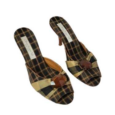 Olivia Rose Tal New York Plaid Slip On Open toe - image 1