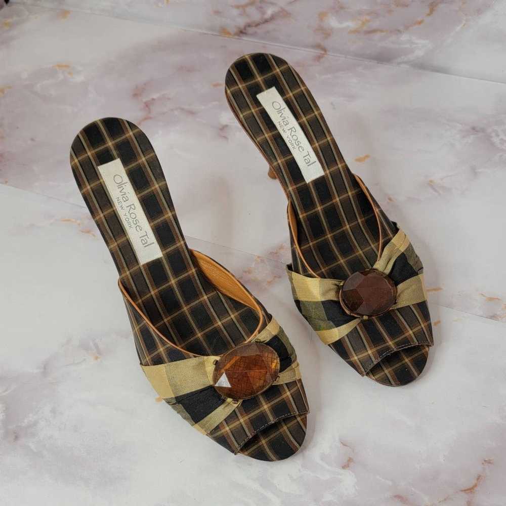 Olivia Rose Tal New York Plaid Slip On Open toe - image 4