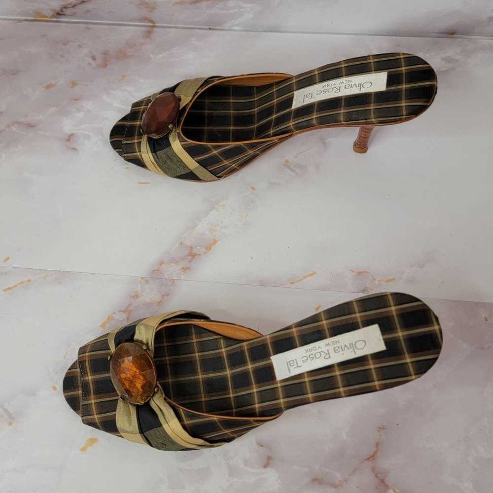 Olivia Rose Tal New York Plaid Slip On Open toe - image 9