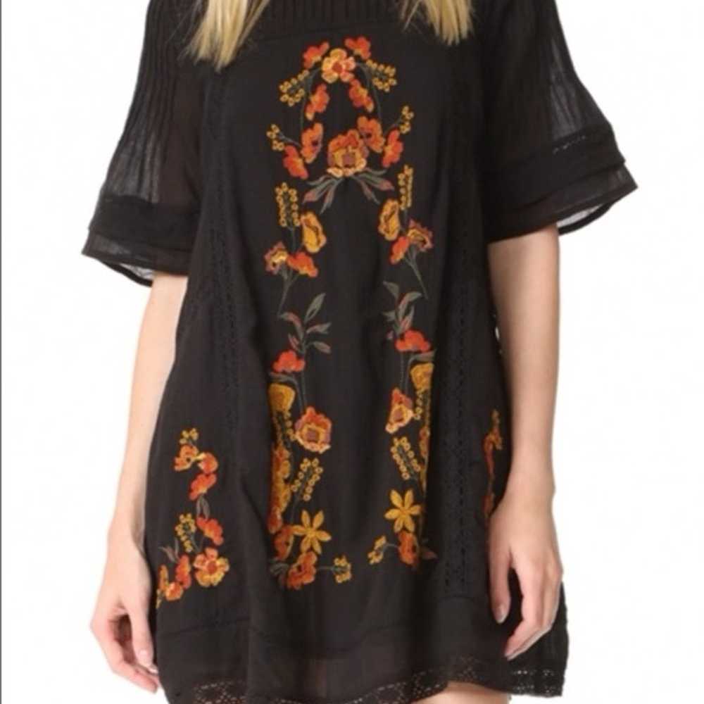 Free People Perfectly Victorian Embroidered Dress… - image 1