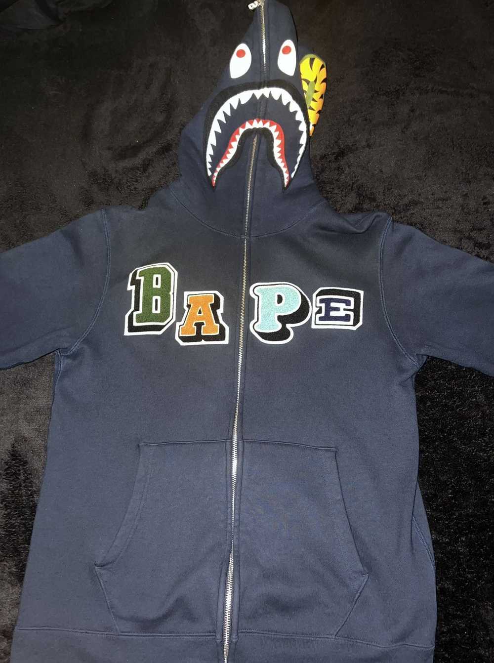 Bape Multi Fonts Shark Full Zip Hoodie - image 2