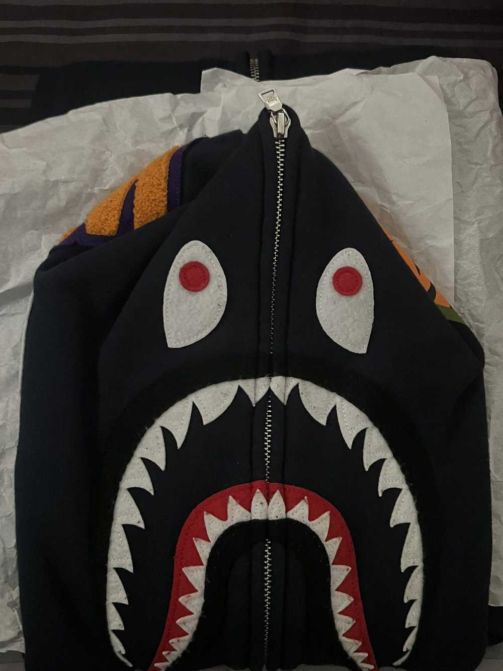 Bape Multi Fonts Shark Full Zip Hoodie - image 3