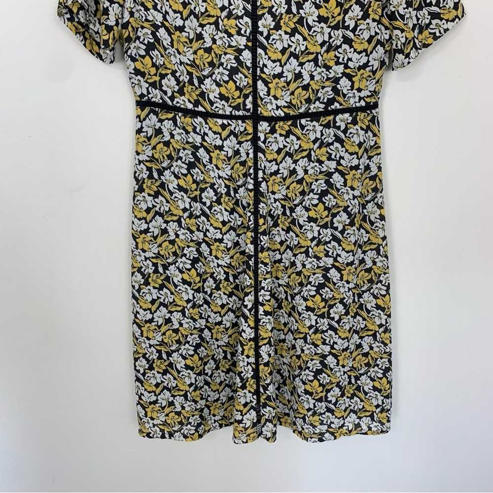 Banana Republic Fit & Flare Yellow Floral Print D… - image 4