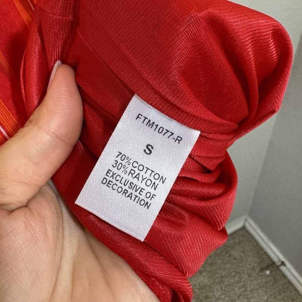 THML Embroidered Sleeveless  Size S Orange Red Bo… - image 4