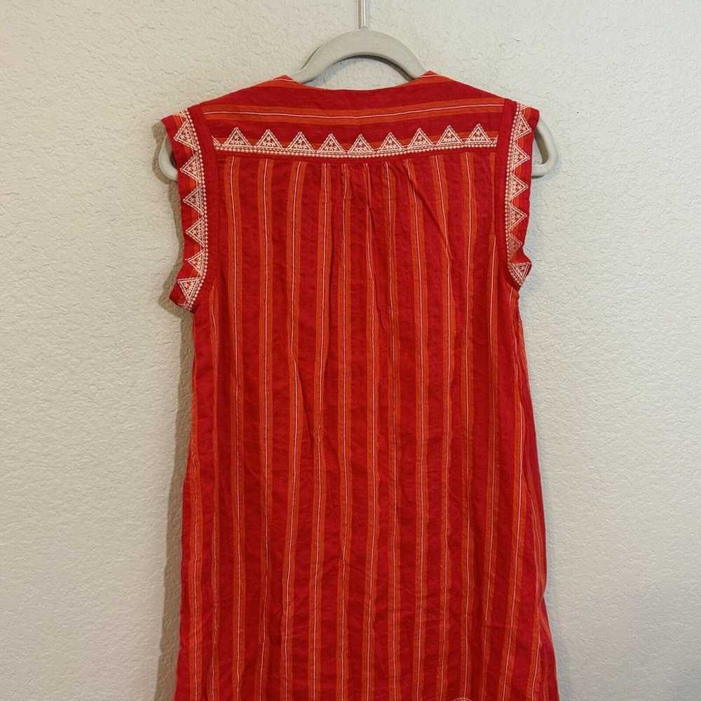 THML Embroidered Sleeveless  Size S Orange Red Bo… - image 5