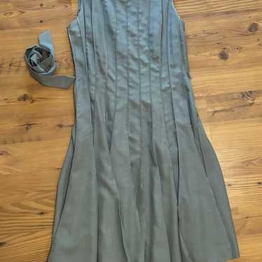 Calvin Klein Dress Pleated Sleeveless Size 6- Gray - image 1