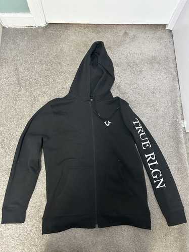 True Religion Black true religion hoodie with whi… - image 1