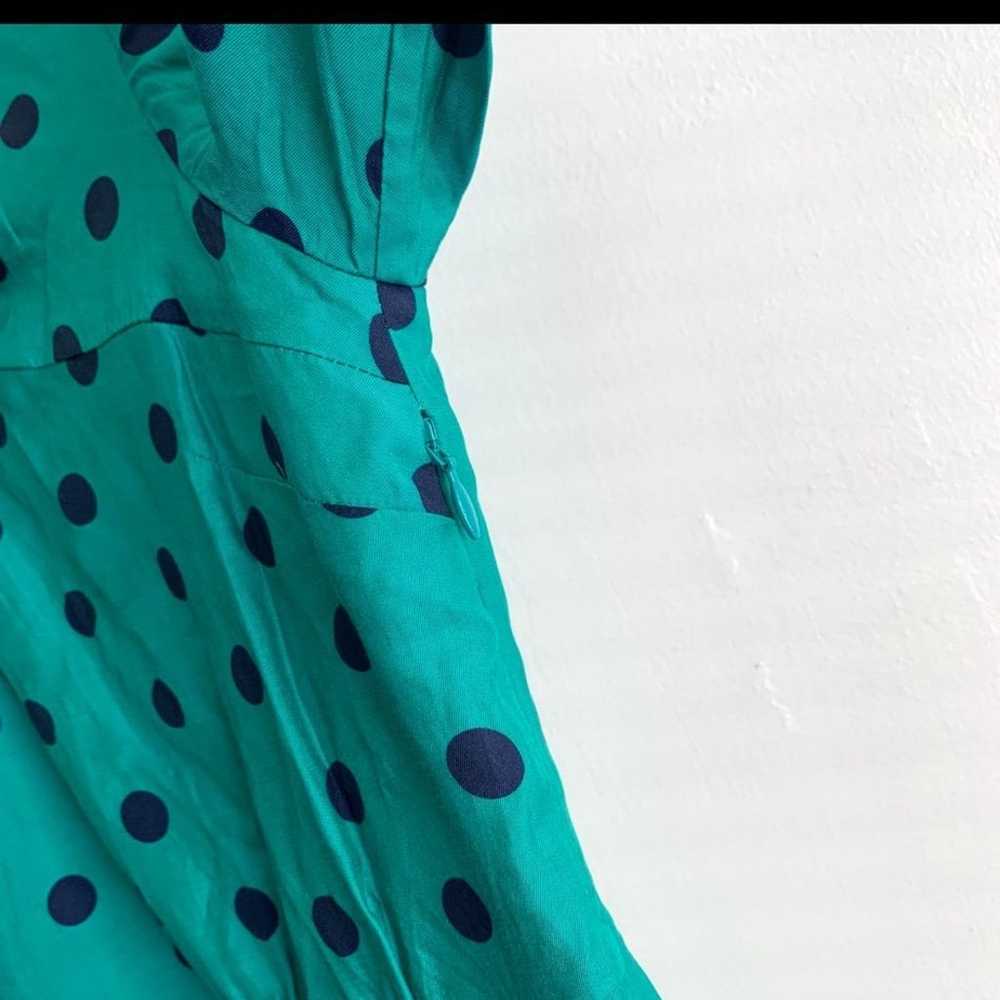 Boden Silk Polka Dot Front Knot Midi Dress - image 6