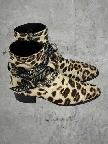 Amiri Amiri Leopard Buckle Boots