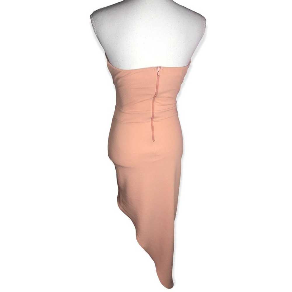 Boutique Textured Strapless Asymmetrical Bodycon … - image 5