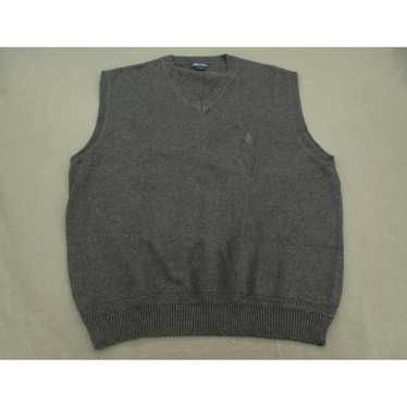 Nautica Nautica Sweater Vest Adult Large Gray V-N… - image 1