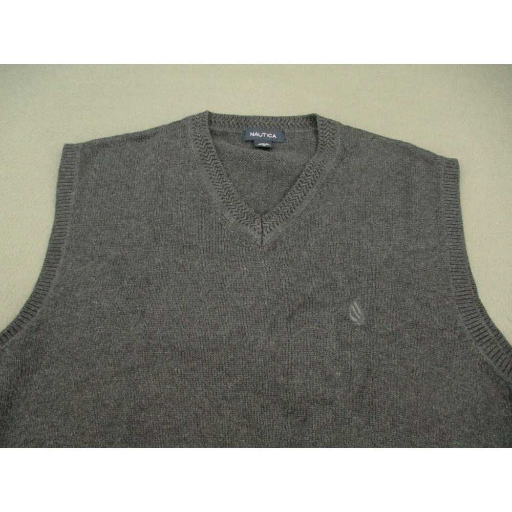 Nautica Nautica Sweater Vest Adult Large Gray V-N… - image 2