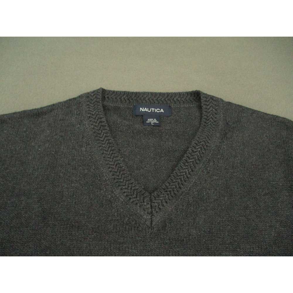 Nautica Nautica Sweater Vest Adult Large Gray V-N… - image 3