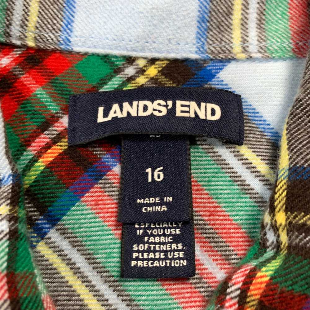 Vintage Lands End Shirt Womens Size 16 Button Up … - image 3