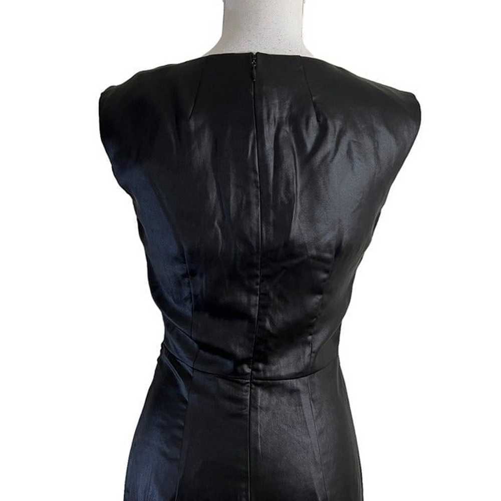 French Connection Black Satin Dress Size 4 Draped… - image 7