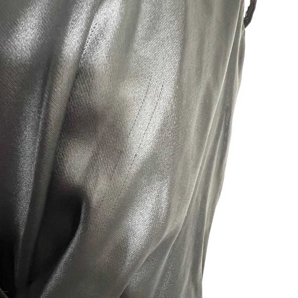 French Connection Black Satin Dress Size 4 Draped… - image 8
