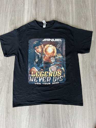 Gildan × Tour Tee ANUEL legends never die tour shi