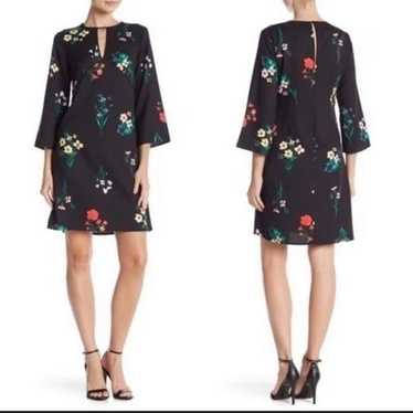 Vince Camuto Floral Bell Sleeve Dress Size 12 - image 1