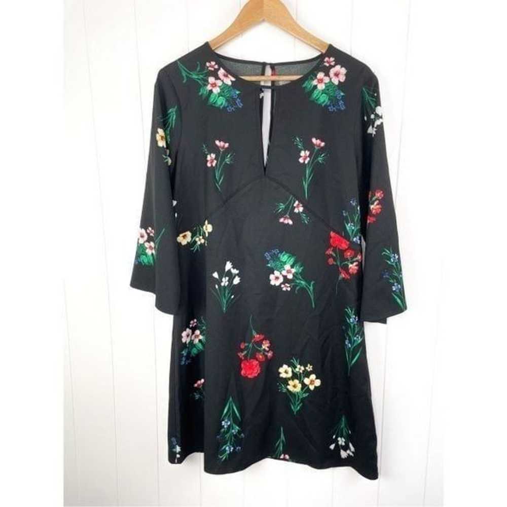 Vince Camuto Floral Bell Sleeve Dress Size 12 - image 2