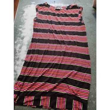 Trina Turk multi color striped dress sz Large