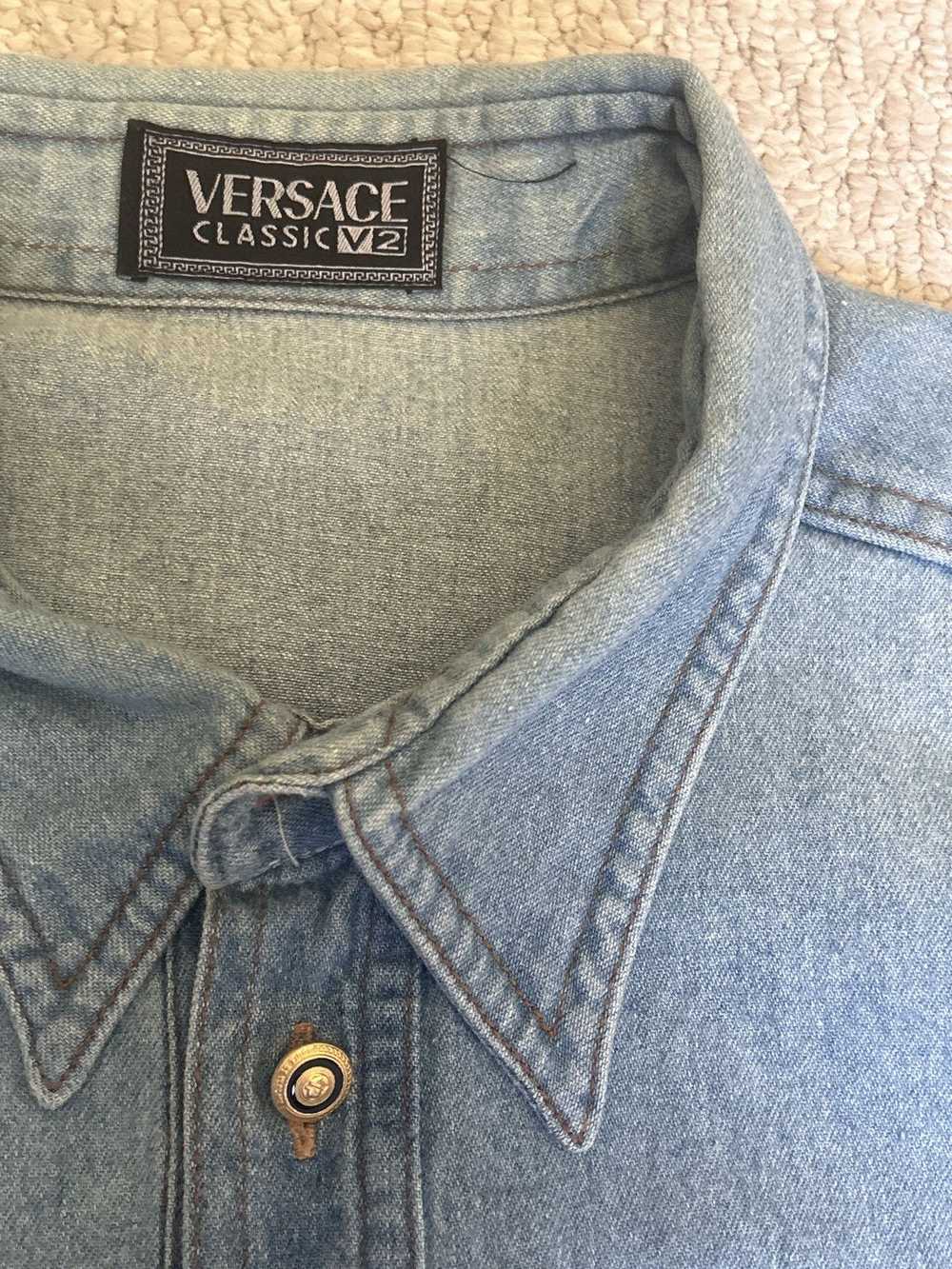 Versace Versace Denim Button Down - image 2