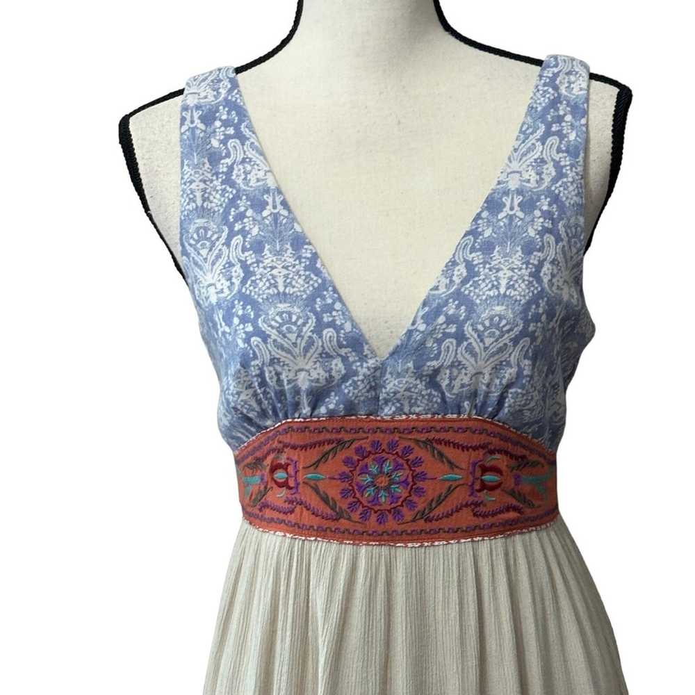 Flying Tomato Boho V Neck Sleeveless Embroidered … - image 2