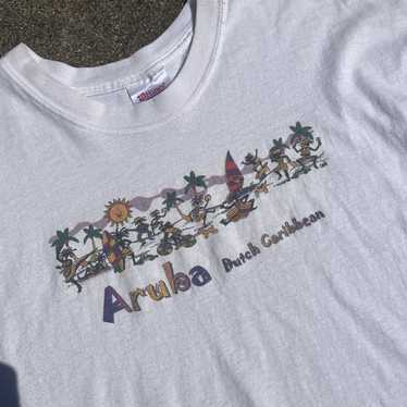 Hanes × Vintage VINTAGE HANES ARUBA TEE - image 1