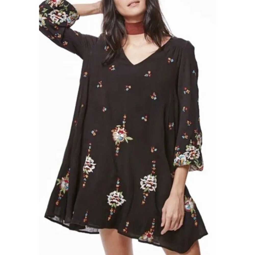 Free People Embroidered Oxford Swing Dress Tunic … - image 1